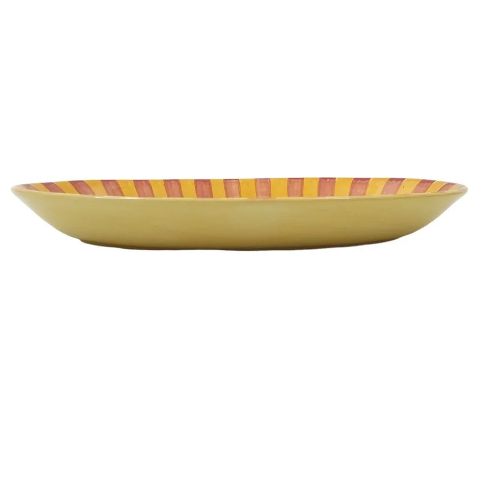 Gail Pittman Sienna Oval Serving Platter Plate Tray Southern Living at Home Red - Picture 6 of 8
